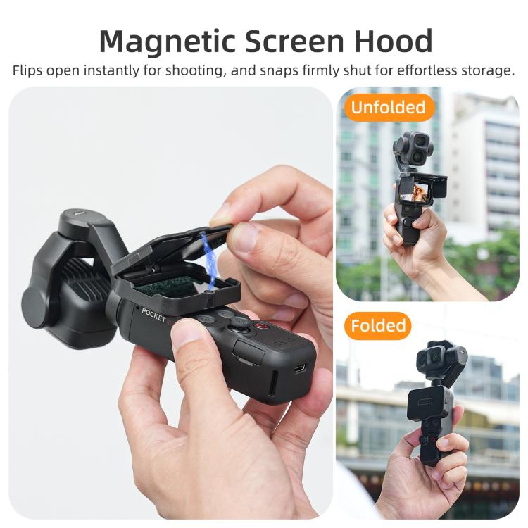 Sunnylife Parasole per schermo, protezione per monitor, per DJI Osmo Pocket 4P / 4 / 3, For DJI Osmo Pocket 4P / 4 / 3