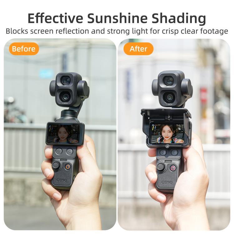 Sunnylife Parasole per schermo, protezione per monitor, per DJI Osmo Pocket 4P / 4 / 3, For DJI Osmo Pocket 4P / 4 / 3