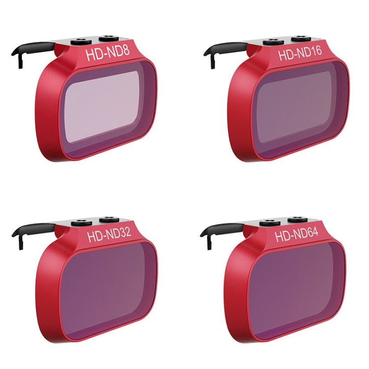 4 pezzi PGYTECH P-12A-019 ND8 / 16 / 32 / 64 Set di filtri per lenti oscuranti per accessori DJI Mavic Mini Drone, ND8 / 16 / 32 / 64 Dimming Lens