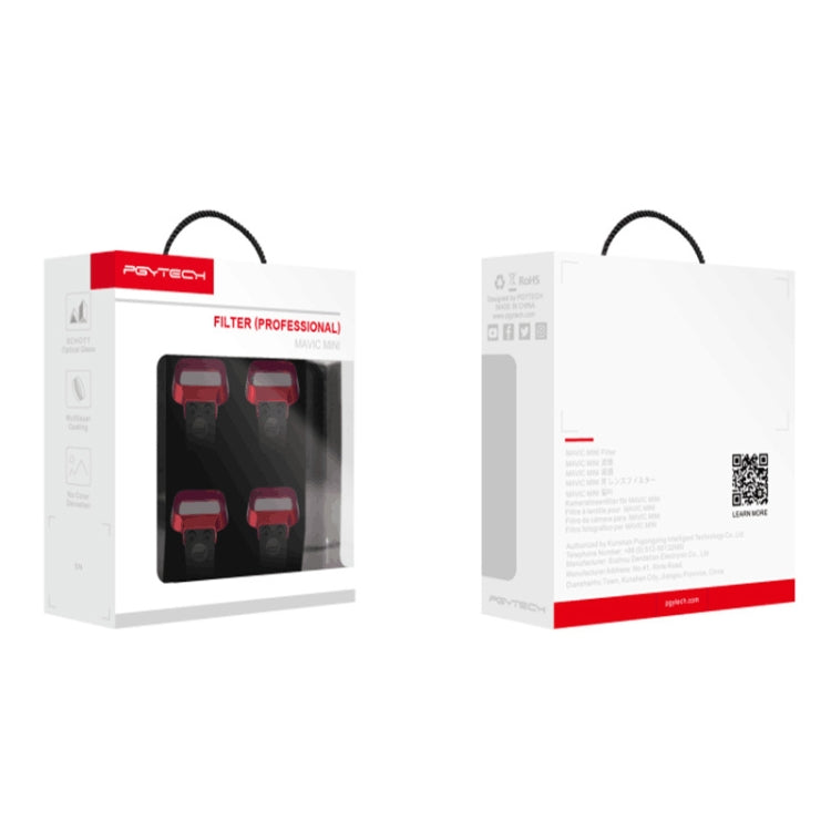 4 pezzi PGYTECH P-12A-019 ND8 / 16 / 32 / 64 Set di filtri per lenti oscuranti per accessori DJI Mavic Mini Drone, ND8 / 16 / 32 / 64 Dimming Lens