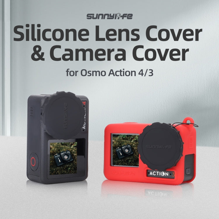 Per DJI Osmo Action 3/4 Sunnylife 2 pezzi Copri copriobiettivo fotocamera resistente ai graffi, For DJI Osmo Action 5 Pro / 4 / 3