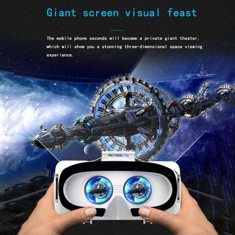 VR SHINECON G06EB Virtual Reality 3D Video Glasses Suitable for 4.7 inch - 6.1 inch Smartphone with HiFi Headphones, G06EB