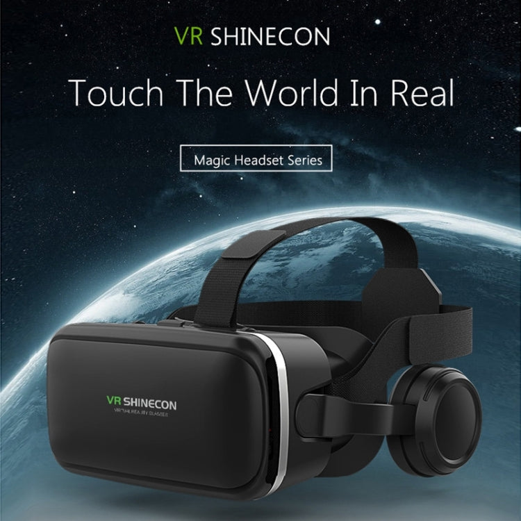 VR SHINECON G04E Virtual Reality 3D Video Glasses Suitable for 3.5 inch - 6.0 inch Smartphone with HiFi Headphones