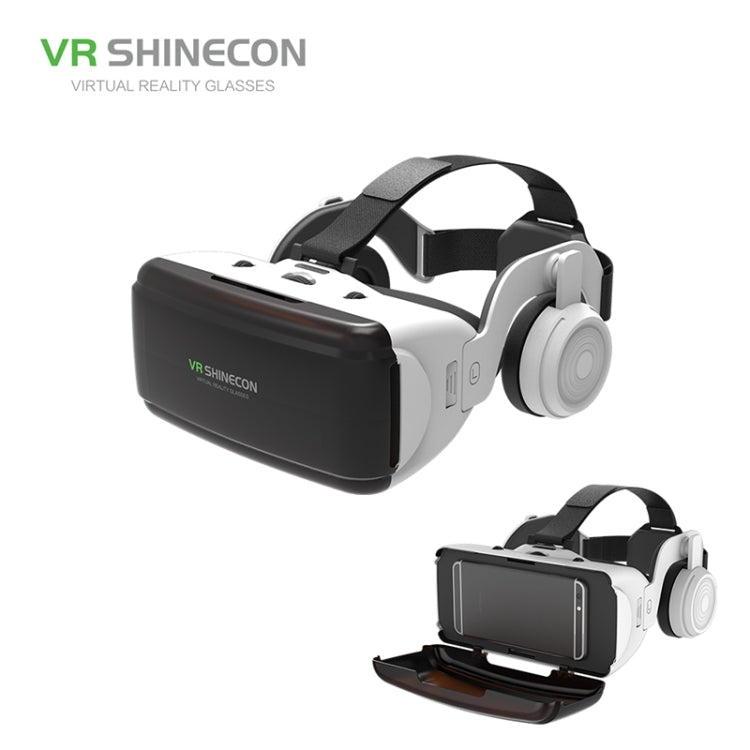 VR SHINECON G06E Occhiali video 3D per realtà virtuale adatti per smartphone da 4,7 pollici - 6,1 pollici con auricolare, G06E