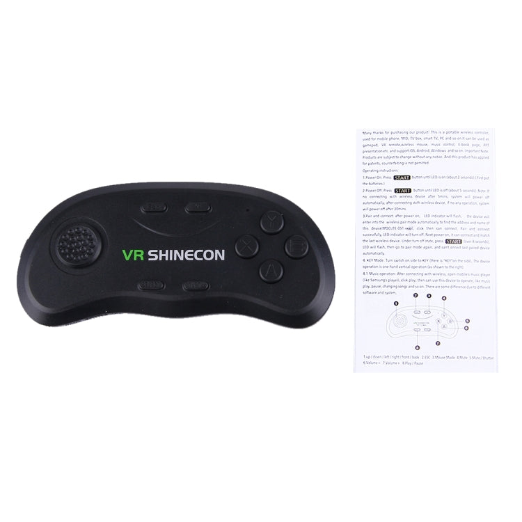 VR Shinecon Giochi di film 3D Occhiali per realtà virtuale Controller remoto Bluetooth Gamepad, SC-B01