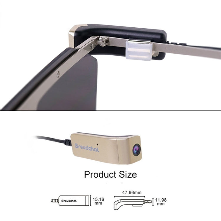 Groudchat JP1DV1 1080P HD Smart Camera Telecamera live USB per telefono cellulare per gambe di occhiali, microfono fonoassorbente e antirumore incorporato