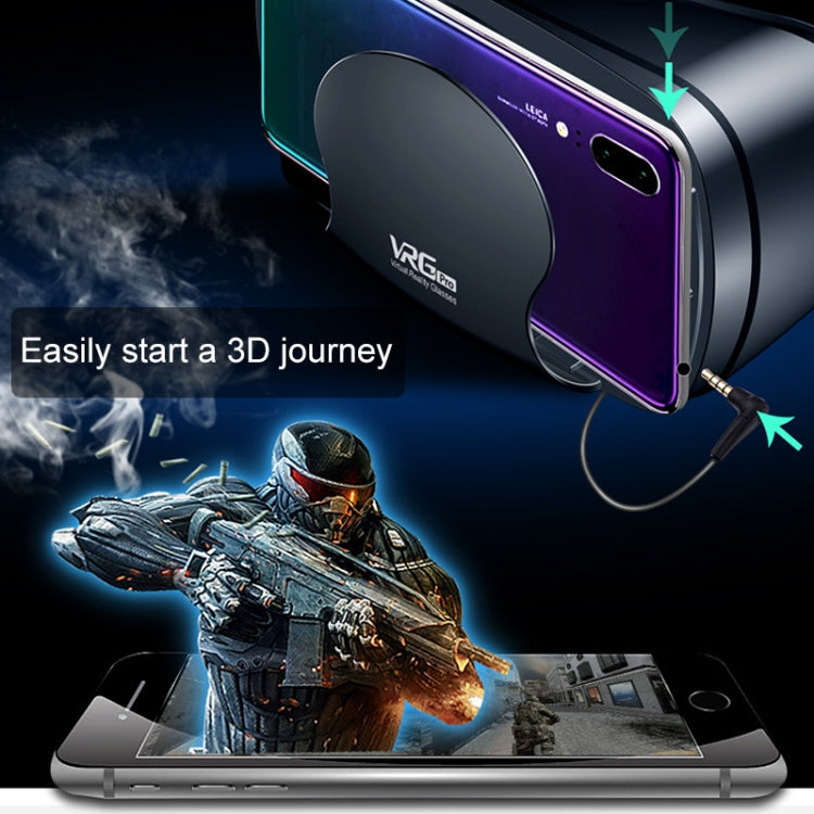 VRG Pro Version Audio Video All-in-one 3D VR Glasses for Cell Phone, without Blu-ray Coated Lenses