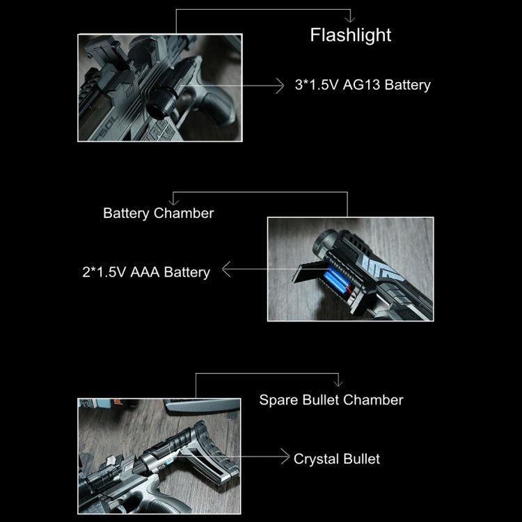 XiiZone AR-587 Pistola per paintball ad acqua con cristalli morbidi multicolori Pistola per giochi di tiro AR Bluetooth