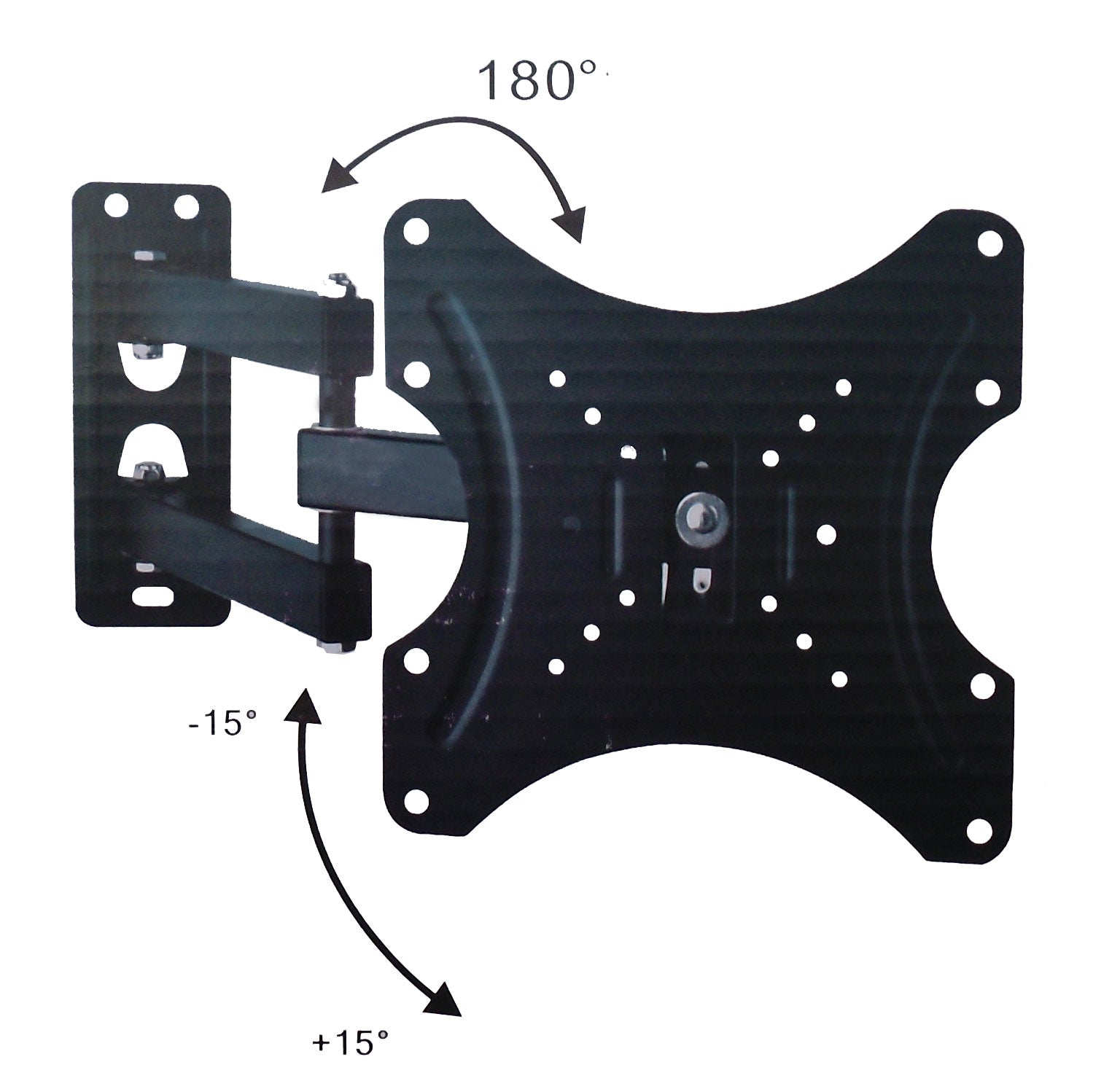 Supporto a muro per TV LED LCD 14-42'' inclinabile 3 snodi nero STAND400 8053323559153