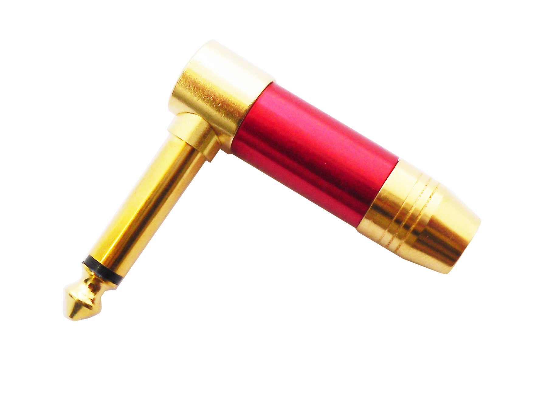 Connettore Jack 6.3mm mono 90 gradi - rosso