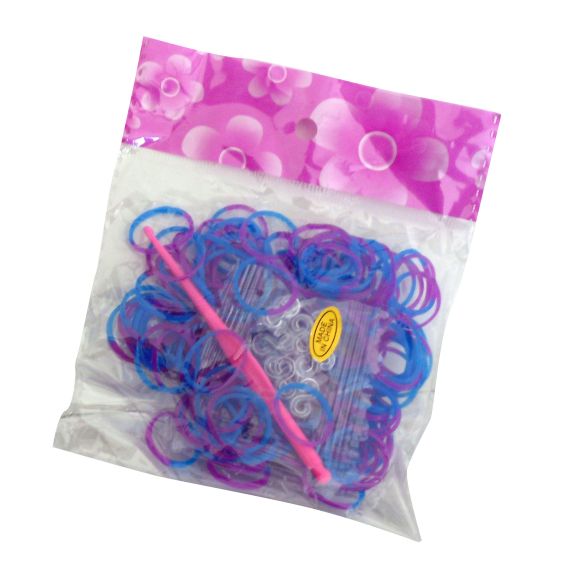 Bustina con elastici per braccialetti - Loom Bands - vari colori