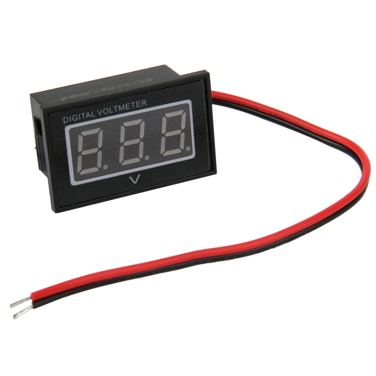 V40D Mini Waterproof IPX4 Digital Voltage Meter with 2-Wire Red Light Display, Measuring Voltage: DC 2.5-30V, DT0002G, DT0002L, DT0002R