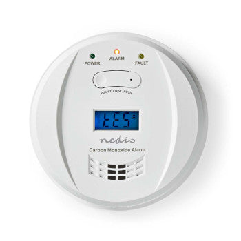 Carbon Monoxide Alarm | Battery Powered | Battery life up to: 5 years | With pause button | With test button | 85 dB | White