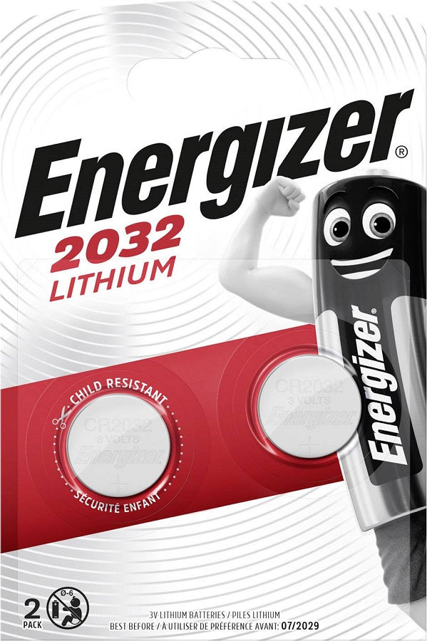 Batteria al litio a bottone CR2032 3V blister da 2 Energizer