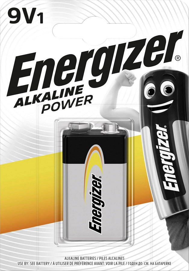 Batteria alcalina tipo 6LR61 9V blister da 1