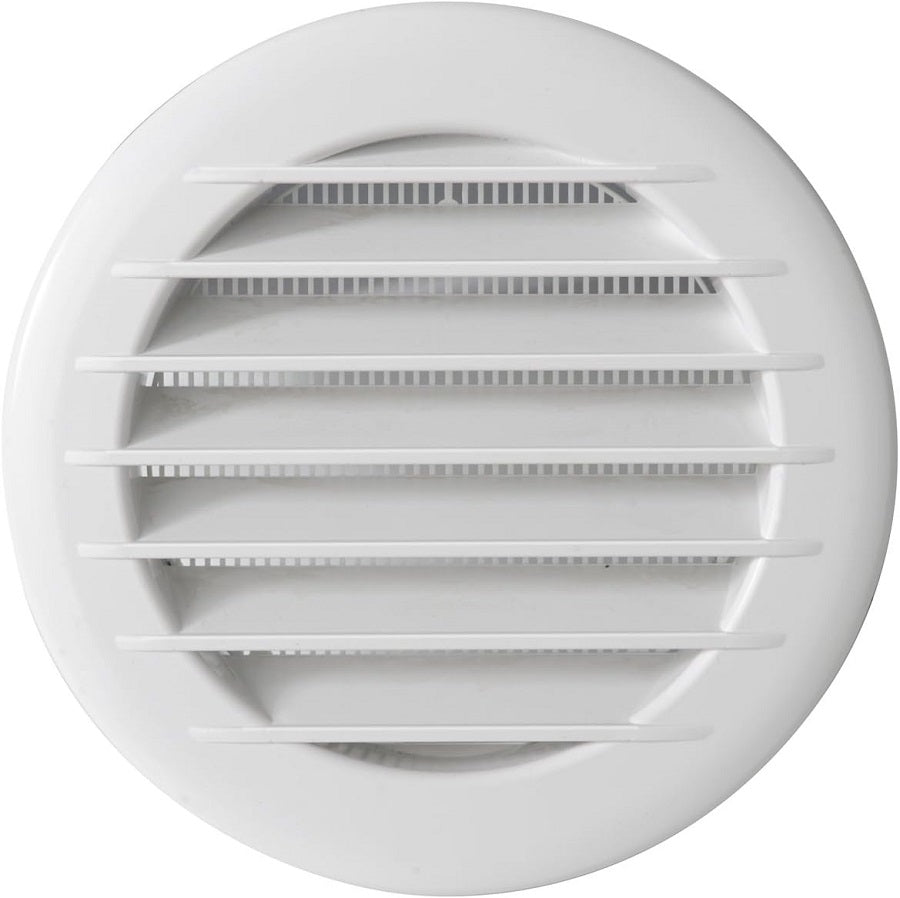 Griglia tonda da incasso circolare in PP bianco – Ø 125 mm GT125 E3044