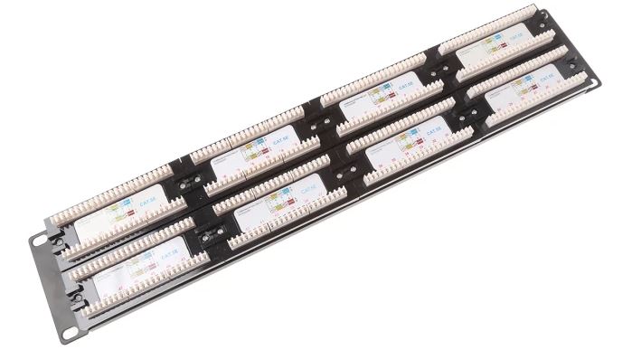 Pannello Patch UTP 48 posti RJ45 cat 6 E5070Pannello Patch UTP 48 posti RJ45 cat 6 E5070