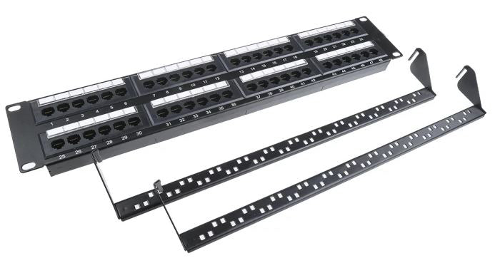 Pannello Patch UTP 48 posti RJ45 cat 6 E5070
