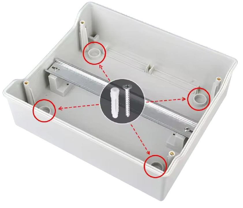 Centralino elettrico IP65 da parete 9 moduli DIN HA-9 8055598010360 E9054