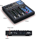 Mixer professionale 4 canali con Bluetooth/USB