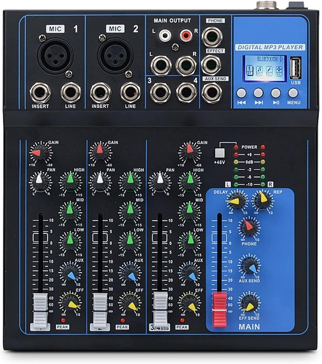 Mixer professionale 4 canali con Bluetooth/USB