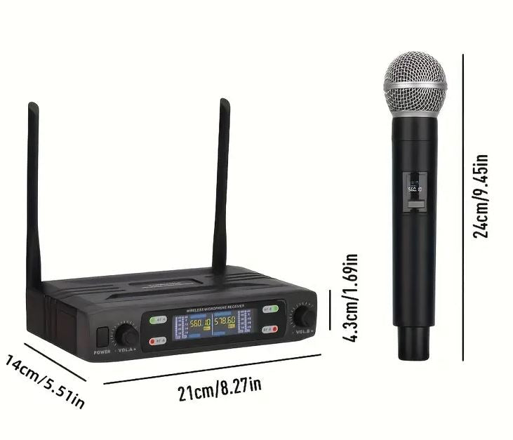 Set 2 microfoni UHF wireless 8053323555216 E9205