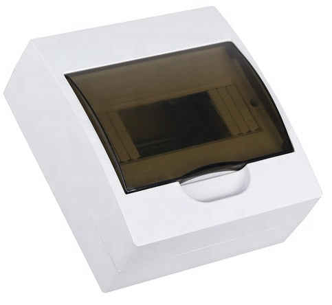 Centralino da parete 8 moduli con porta trasparente 8053323555841 TSM-S 8WAY E9325