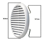 Griglia tonda con molle in PP bianco Ø 80 mm GTM080 E9303