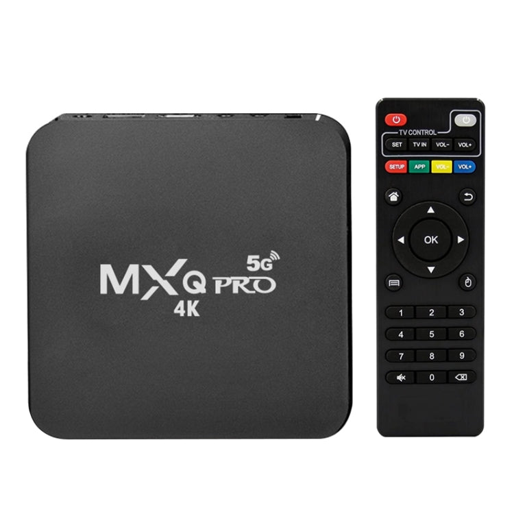 Lettore multimediale MXQ 4K Full HD RK3229 Quad Core KODI Android 9.0 TV Box con telecomando, RAM: 1 GB, ROM: 8 GB, supporto HDMI, WiFi, Miracast, DLNA