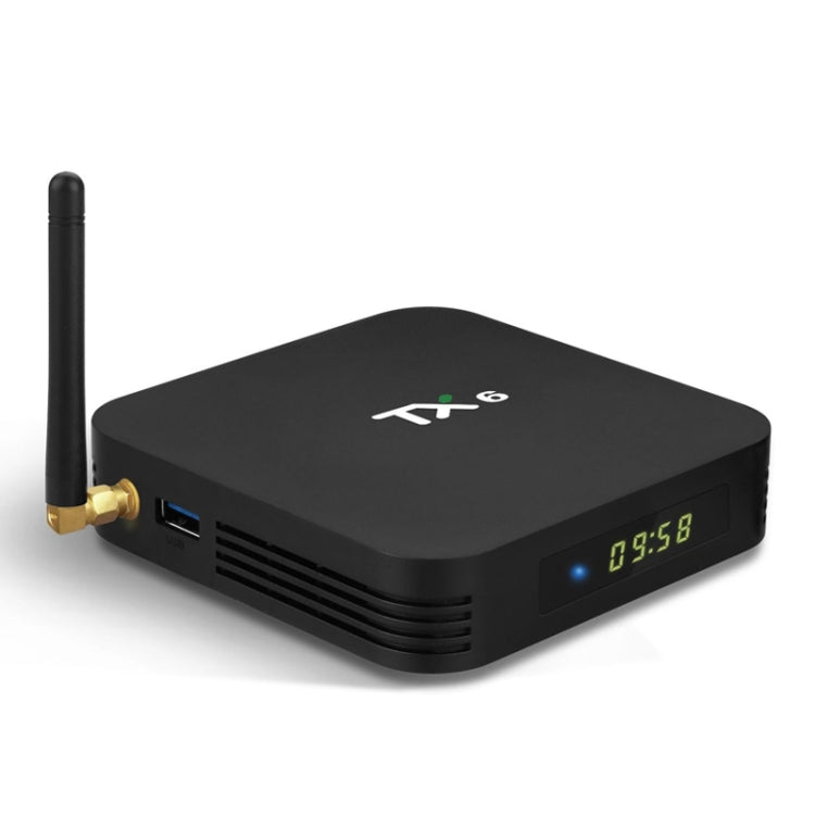 TX6 HD TV Box Media Player, Android 7.1/9.0 System, Allwinner H6, Up to 1.5GHz, Quad-core ARM Cortex-A53, 2GB+16GB, Support Bluetooth, WiFi, RJ45, US Plug, 2GB+16GB