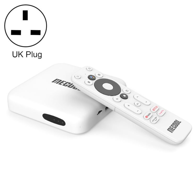 MECOOL KM2 4K Smart TV BOX Lettore multimediale Android 10.0 con telecomando, Amlogic S905X2 Quad Core ARM Cortex A55, RAM: 2 GB, ROM: 8 GB, supporto Bluetooth, HDMI, scheda TF, presa americana, KM2