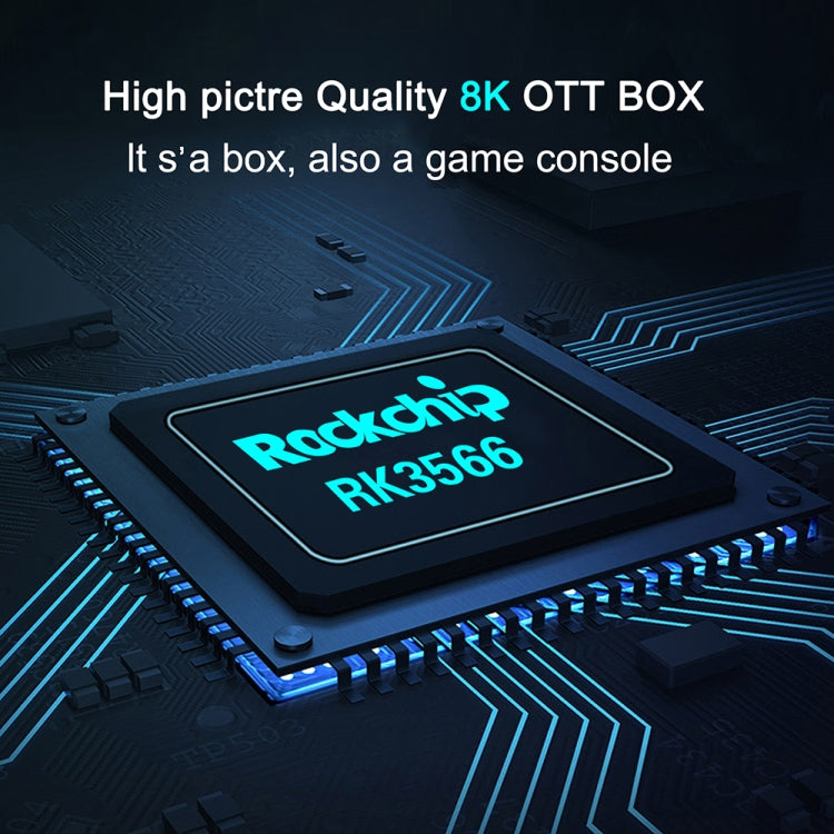 X88 Pro 20 4K Smart TV BOX Android 11.0 Media Player with Voice Remote, RK3566 Quad Core 64-bit Cortex-A55 up to 1.8GHz, RAM: 8GB, ROM: 128GB, Support Dual Band WiFi, Bluetooth, Ethernet, US Plug, 8GB+128GB