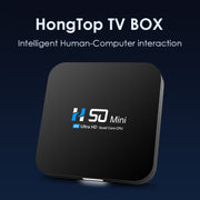 Box TV di rete intelligente H50 Mini 4K, Android 10.0, quad core RK3318, 2 GB+16 GB, spina europea, 2GB+16GB