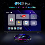 H96 Max 8K Ultra HD Smart TV Box Lettore multimediale Android 13.0 con telecomando, RK3528 Quad-Core, 4 GB + 32 GB, 4GB+32GB
