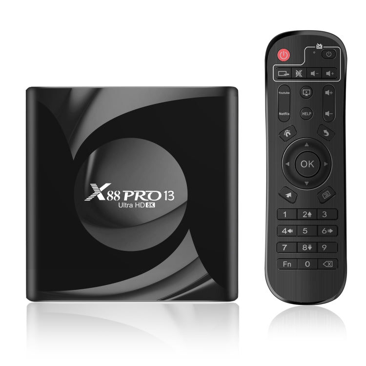 X88 Pro 13 Android 13.0 Smart TV Box con telecomando, RK3528 Quad-Core, 2GB+16GB, 2GB+16GB