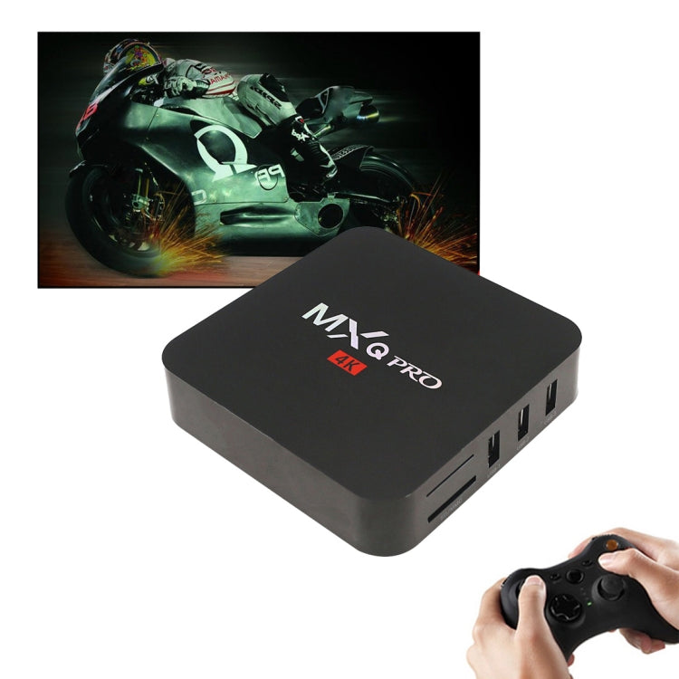 MXQ PROi 1080P 4K HD Smart TV BOX with Remote Control, Android 7.1 S905W Quad Core Cortex-A53 up to 2GHz, RAM: 2GB, ROM: 16GB, WiFi Support, 2GB+16GB, UK Plug