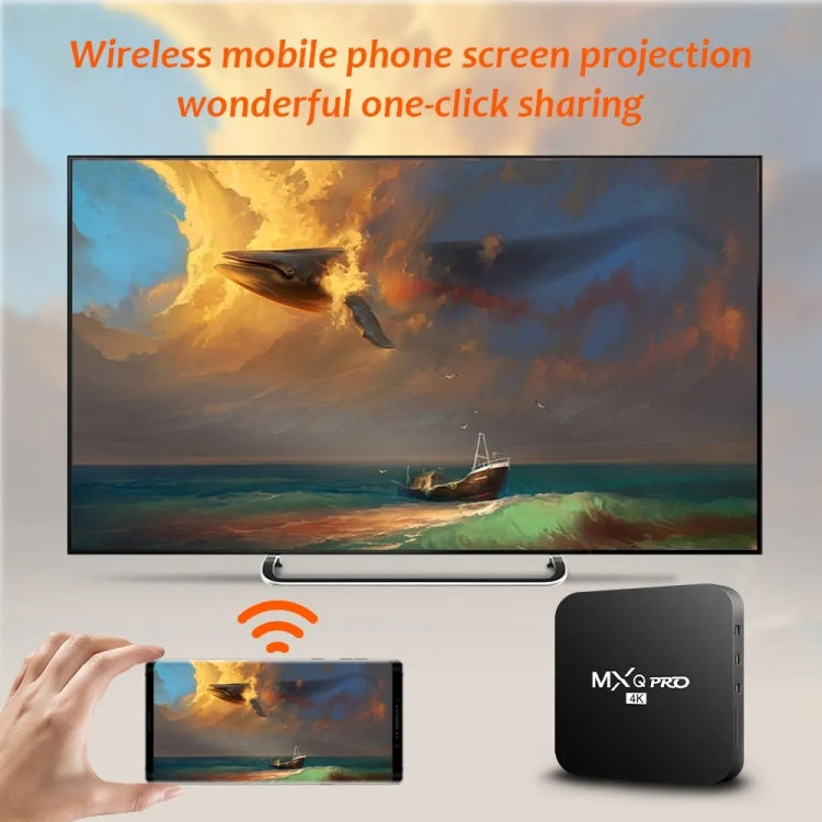 MXQ Pro 5G 4K TV Box Rockchip RK3228A Quad Core CPU, 1 GB+8 GB con telecomando, spina europea, 1GB+8GB