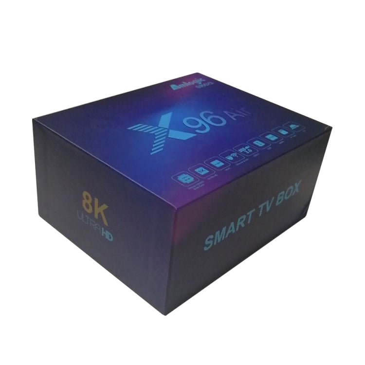 X96 Air 8K Smart TV BOX Lettore multimediale Android 9.0 con telecomando, Quad-core Amlogic S905X3, RAM: 4 GB, ROM: 32 GB, WiFi dual band, Bluetooth, presa AU, 4GB+32GB