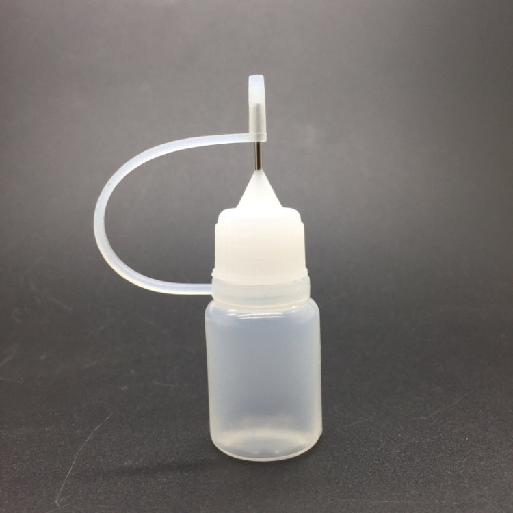 Bottiglia di olio per sigaretta elettronica con foro stenopeico in PET da 10 pezzi. Capacità: 5 ml, 5ml