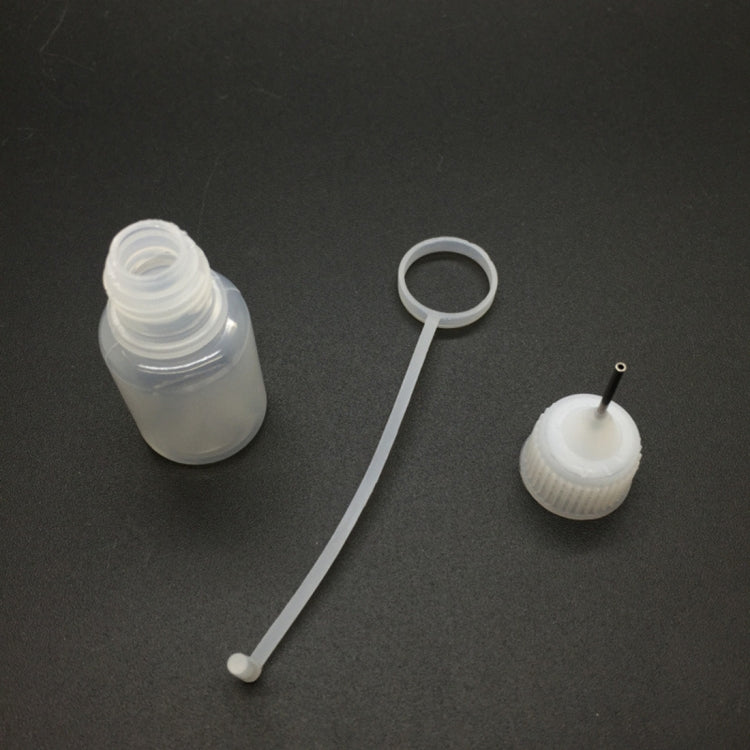 Bottiglia di olio per sigaretta elettronica con foro stenopeico in PET da 10 pezzi. Capacità: 5 ml, 5ml