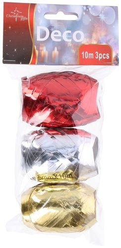 Nastro per confezione regali 10m confezione da 3 pezzi Christmas Gifts