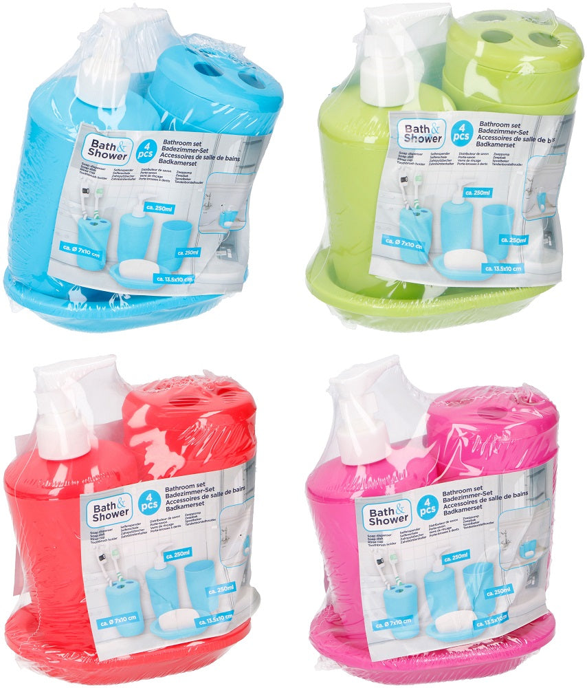 Set da bagno 4 pezzi vari colori  8711252059877 ED5004