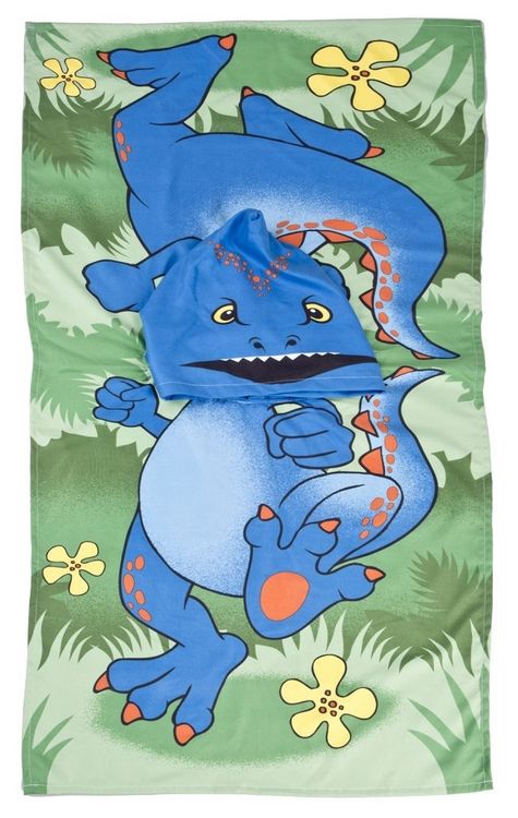 Poncho da spiaggia per bambini 60x120cm Dinosauro
