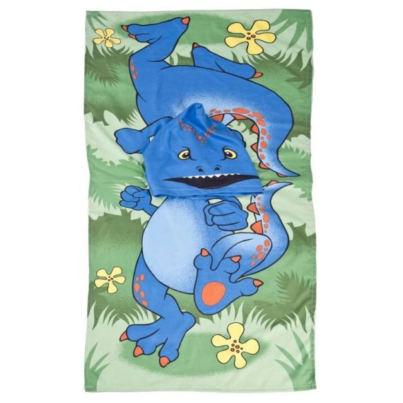 Poncho da spiaggia per bambini 60x120cm Dinosauro