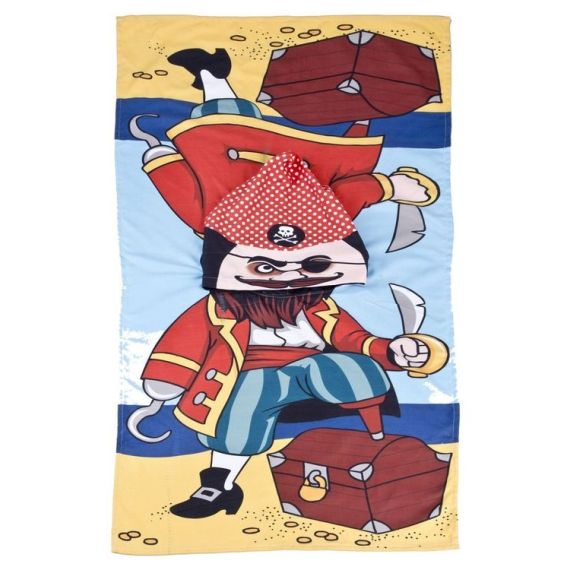 Poncho da spiaggia per bambini 60x120cm Pirata