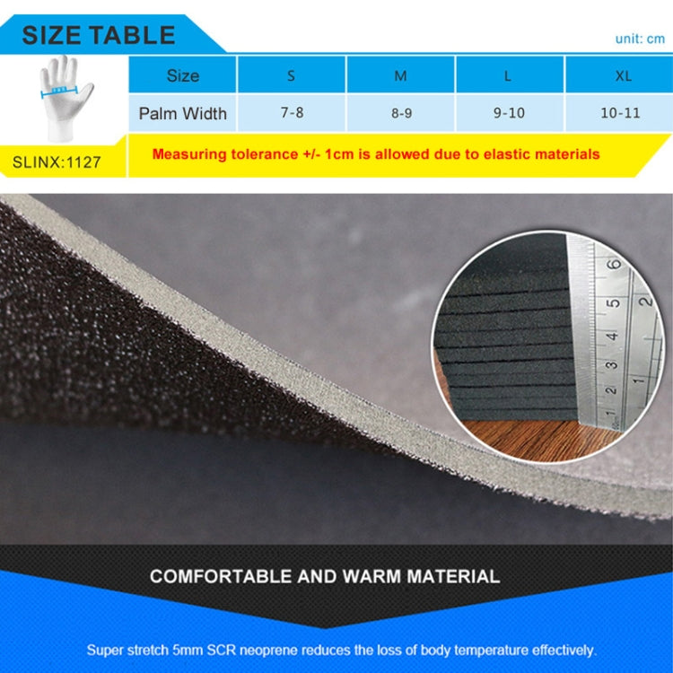 SLINX 1127 Guanti da immersione caldi antiscivolo resistenti all'usura in neoprene da 3 mm, S, M, L, XL