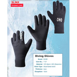 SLINX 1127 Guanti da immersione caldi antiscivolo resistenti all'usura in neoprene da 3 mm, S, M, L, XL