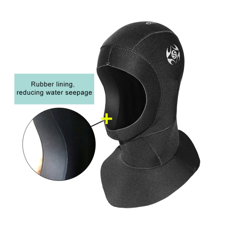 SLINX 1131 Cappuccio da immersione in neoprene caldo impermeabile da 3 mm con protezione per le orecchie, M, L, XL