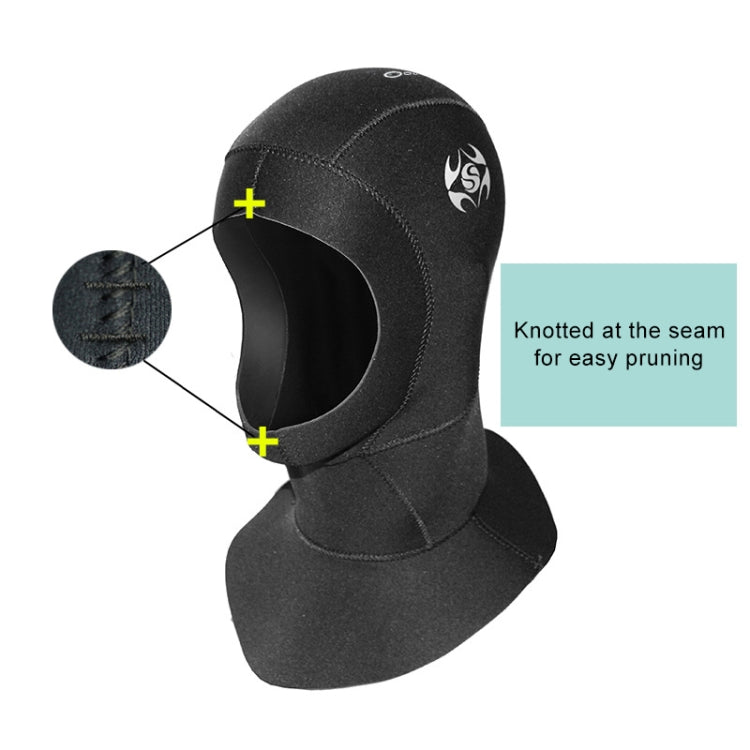 SLINX 1131 Cappuccio da immersione in neoprene caldo impermeabile da 3 mm con protezione per le orecchie, M, L, XL