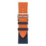 Cinturino da polso in pelle a due colori con cinturino singolo per Apple Watch Series 3, 2 e 1, 38mm Orange+Bright Blue, 42mm Orange+Bright Blue, 38mm Pink+Wine Red, 42mm Pink+Wine Red, 38mm Amber+Orange Red+Light Rose Red                              ...